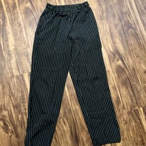 Pinstripe fabric pants